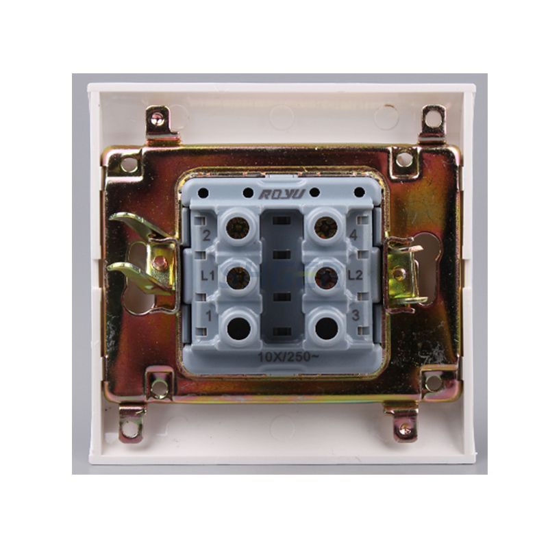 Double gang European deisgn lighting switch with PC material