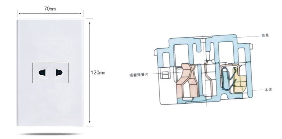 WH111 120 size 1 gang socket