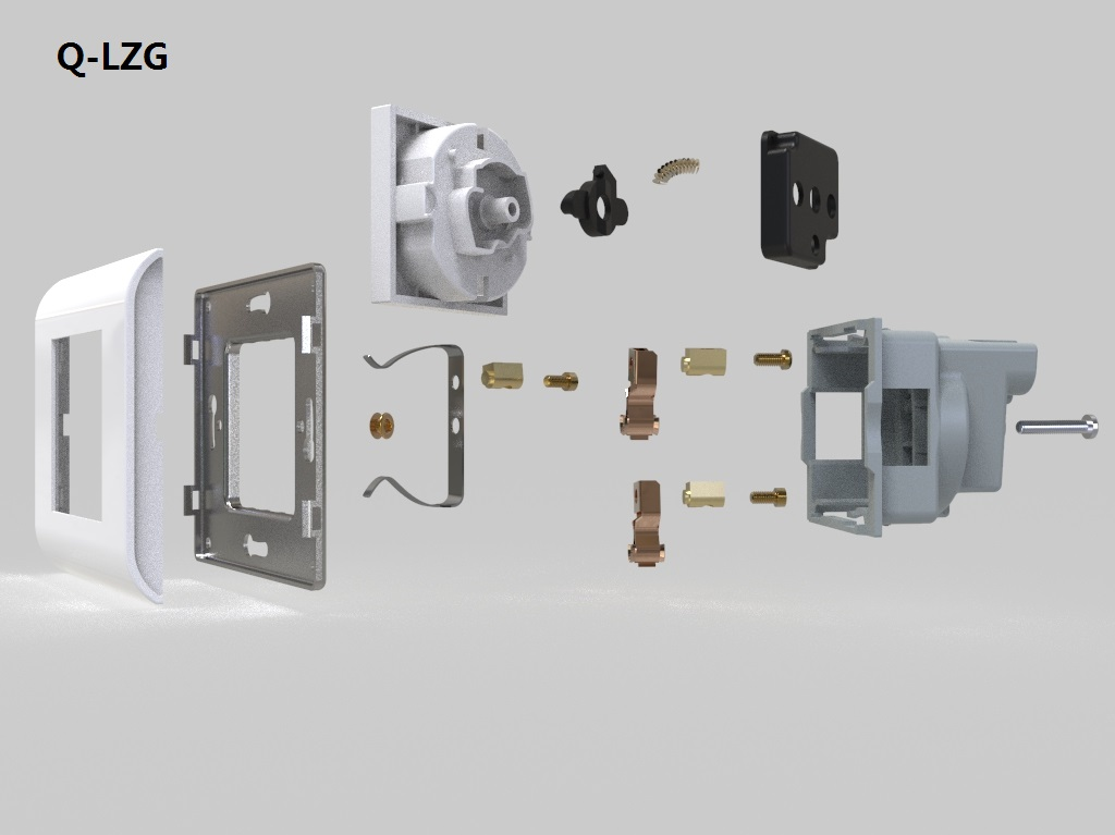 45*45 Modular socket to match with trunking system or floor socket